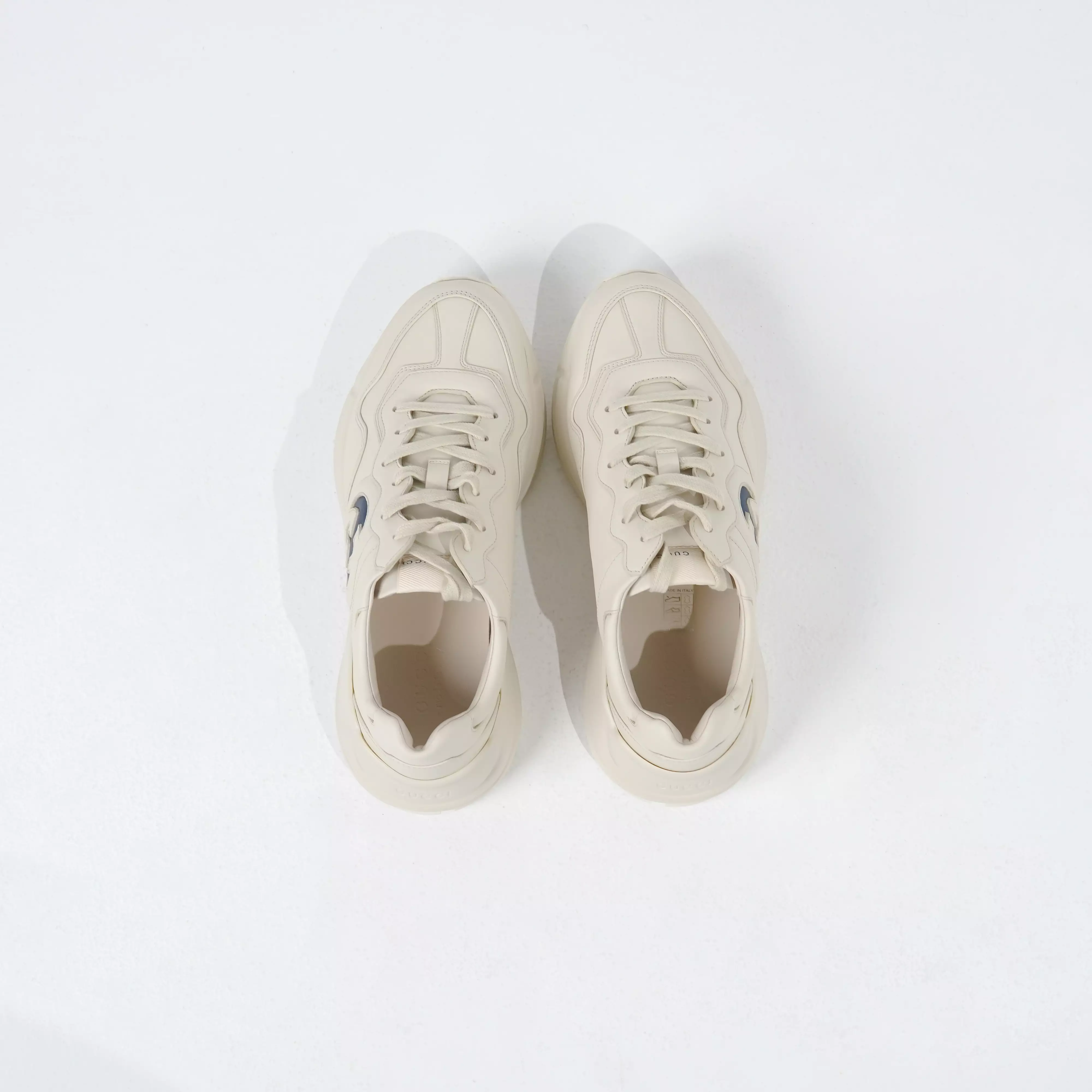 Sepatu GUCCI RYTHON INTERLOCKING BLUE WHITE SNEAKER 100% ORIGINAL
