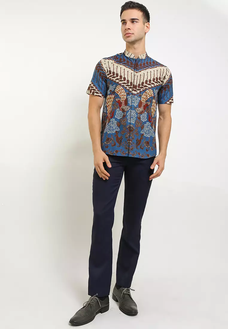 BATIK TALENTA EXCLUSIVE Lengan pendek slimfit kerah sanghai 01