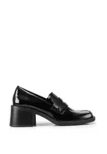 ZARA Faux Patent Heeled Loafers 2025 | Buy ZARA Online
