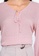 ZALORA BASICS pink Swiss Dot Long Sleeve Blouse 8F00AAA305418CGS_3