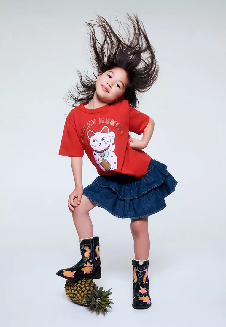 Poppy Oversize Graphic Print Tee