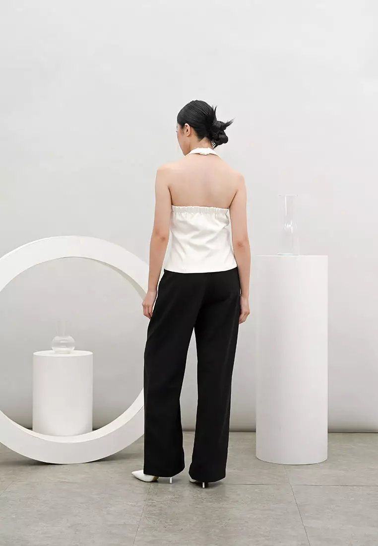 Capsule Halter Neck Top in White