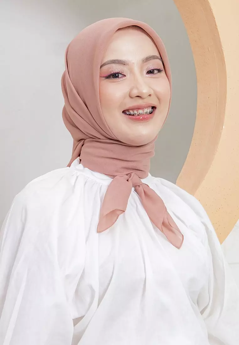 Polly Cotton (Hijab Segiempat Bella Square) Rosewood