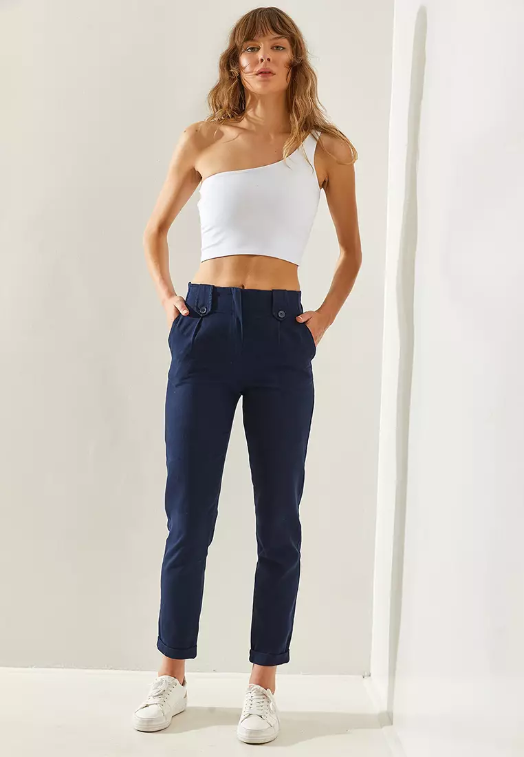 Epaulette Gabardine Trousers