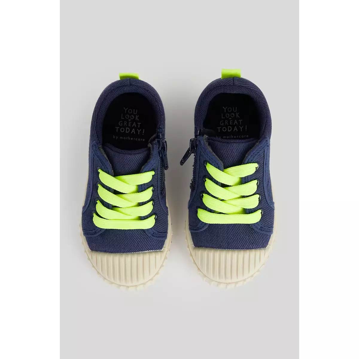Mothercare Navy Canvas Trainers - Sepatu Sneakers Anak Laki-laki (Biru)