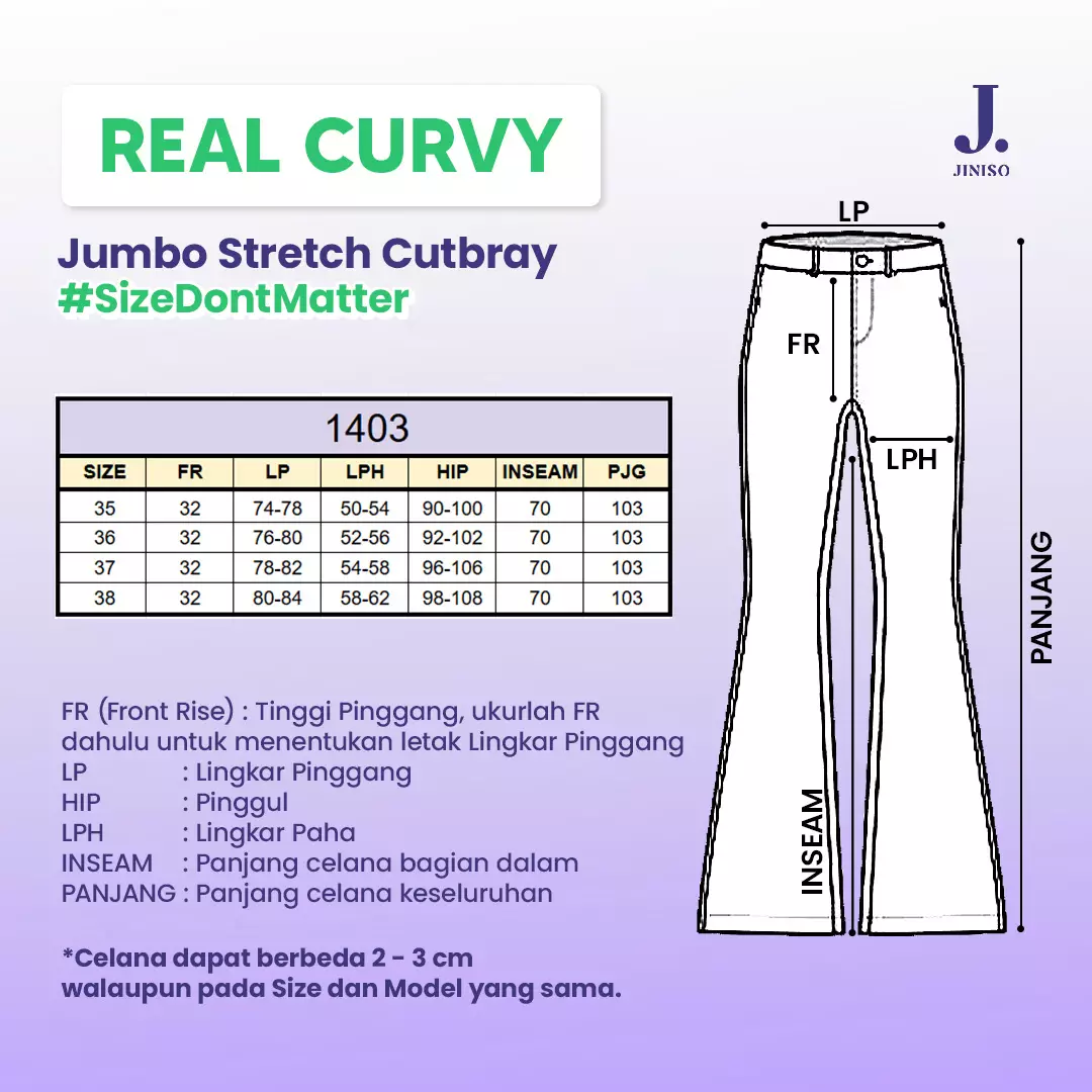 Cutbray Big Size Jeans 1403 REAL CURVY