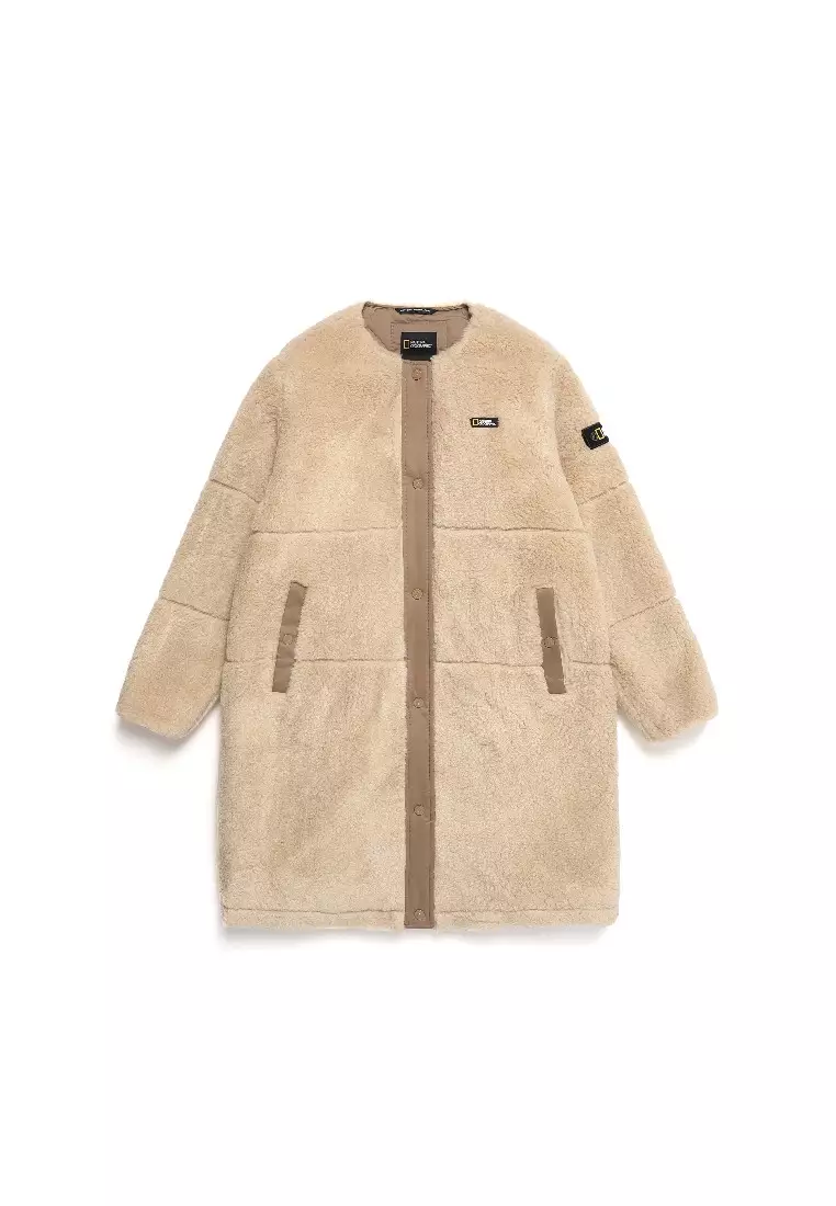 女裝WEIGELA長版抓毛絨外套