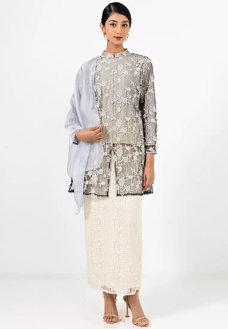 AMELIA LOOSE KEBARUNG SET WITH SHAWL