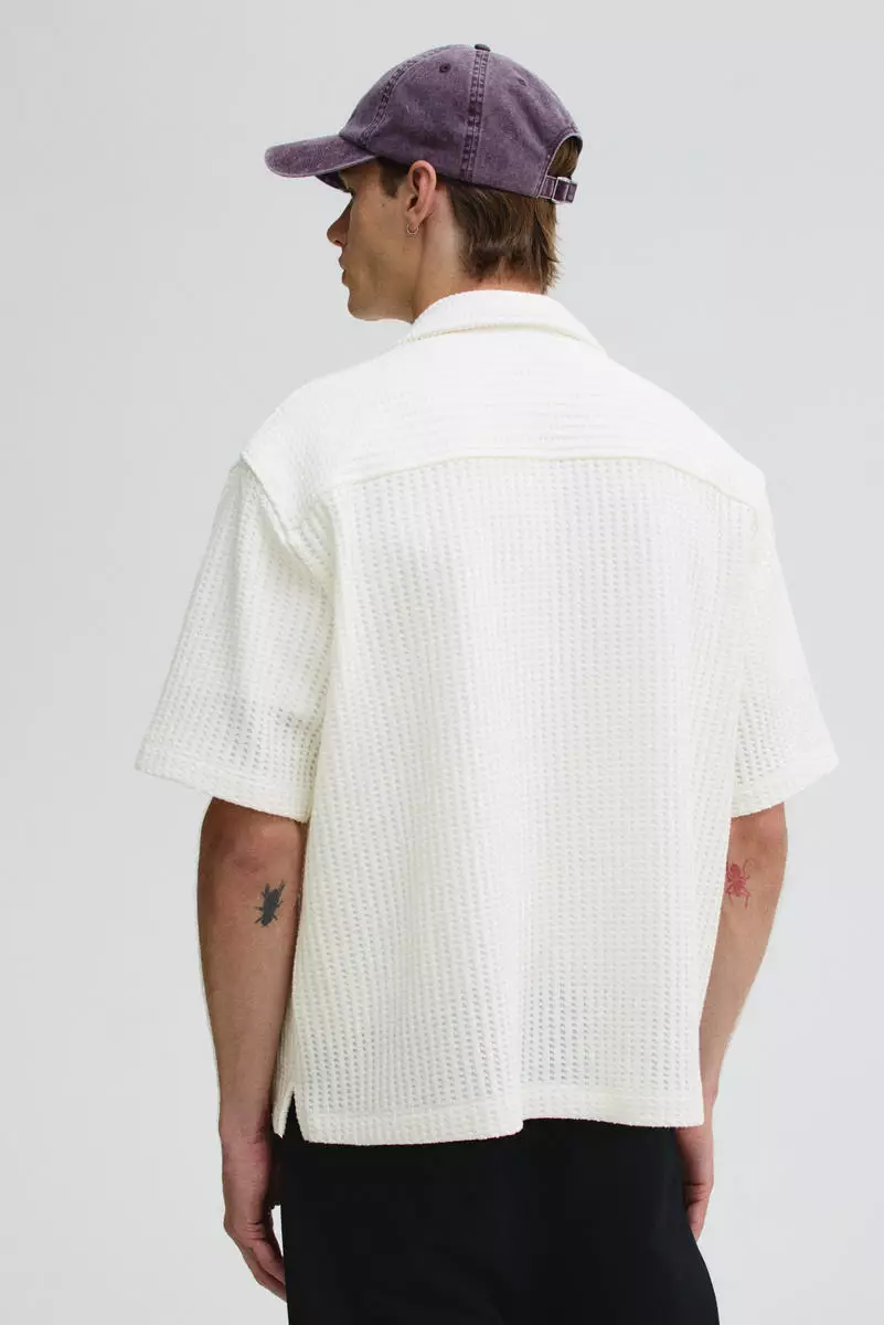 Loose Fit Waffled resort shirt