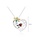 Glamorousky silver 925 Sterling Silver Fashion Creative Elf Hollow Heart Pendant with Garnet and Necklace 47717ACEA0287AGS_2