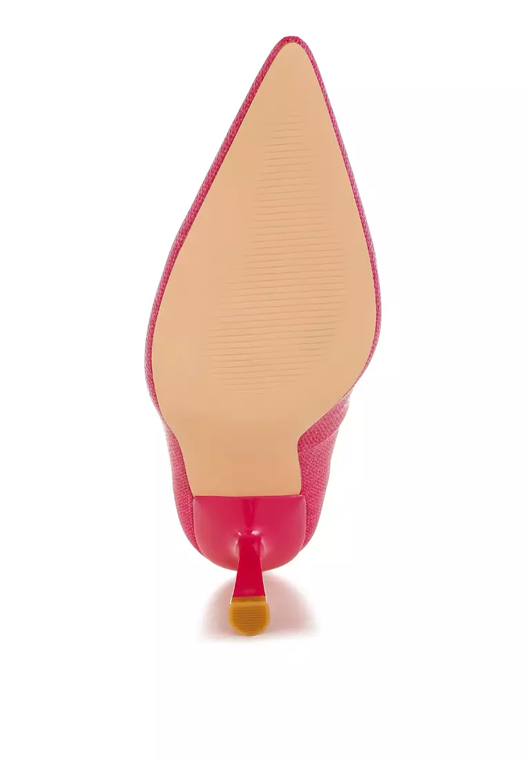 Sepatu Hak Tinggi Ujung Lancip Warna Pink