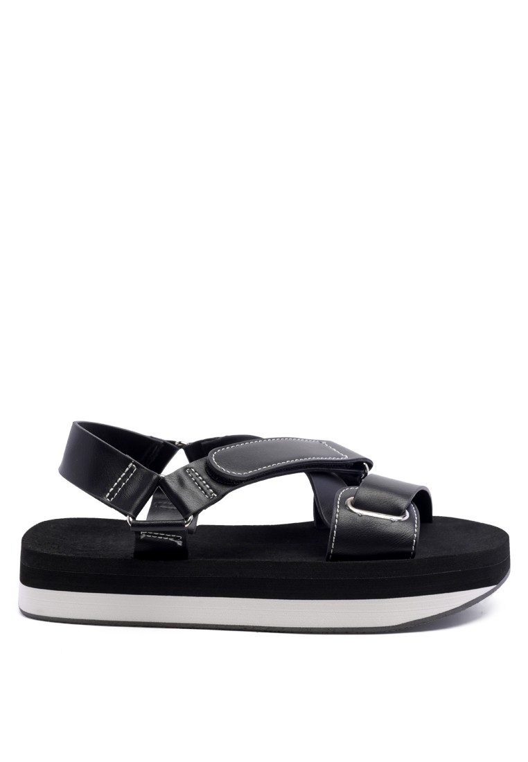 Black Stay Afloat Platform Sandals