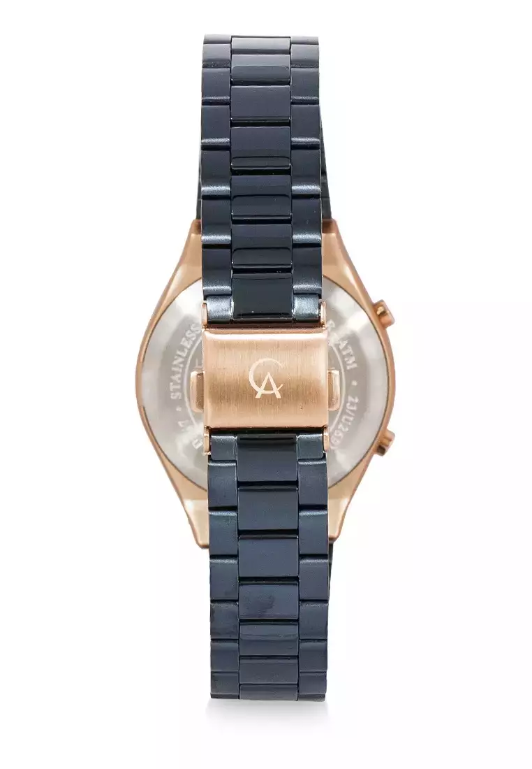 Alexandre Christie Jam Tangan Wanita - Blue Rosegold - Stainless Steel - 9385 LHBURBU