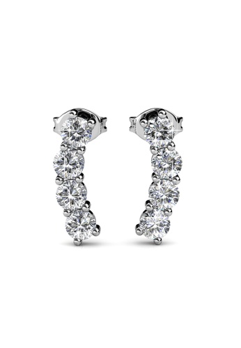 Her Jewellery silver ON SALES - Her Jewellery Curl Stud Earrings with Premium Grade Crystals from Austria HE581AC0SICWMY_1