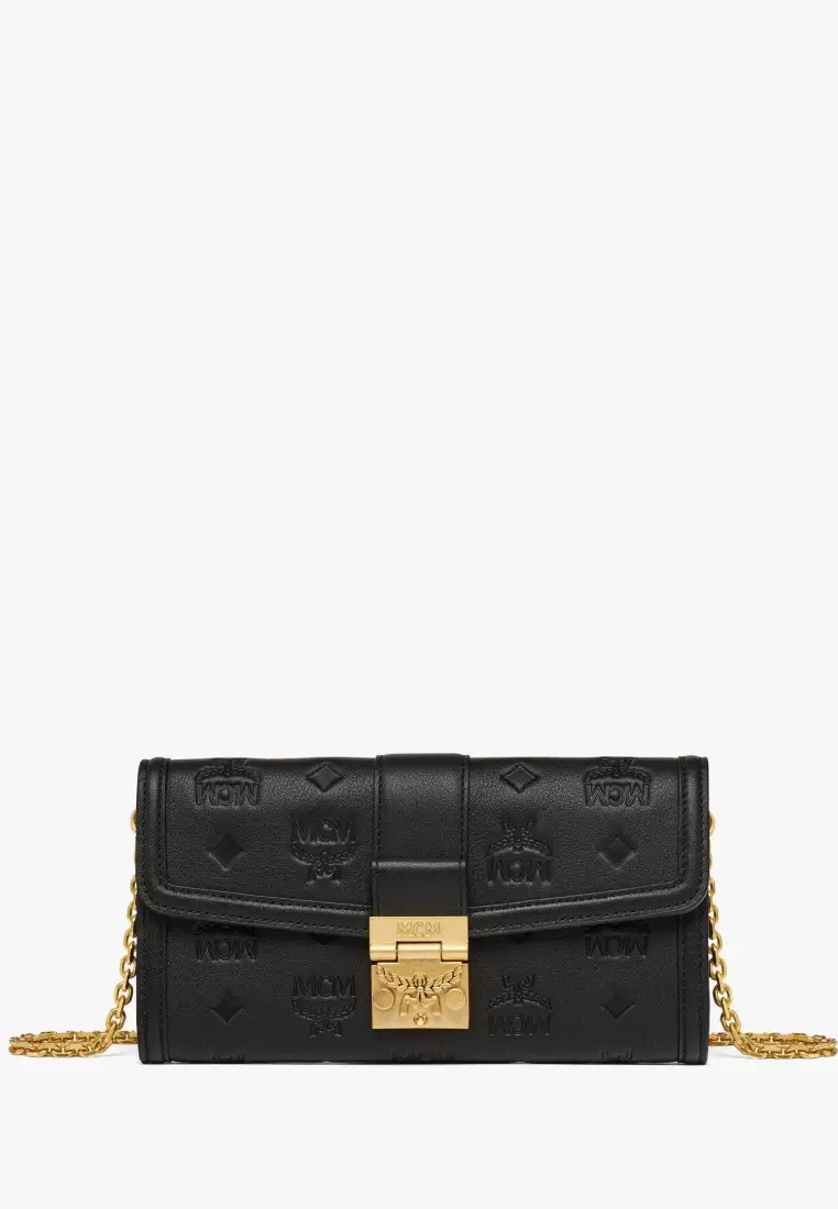 Tracy Chain Wallet in Embossed Monogram Leather