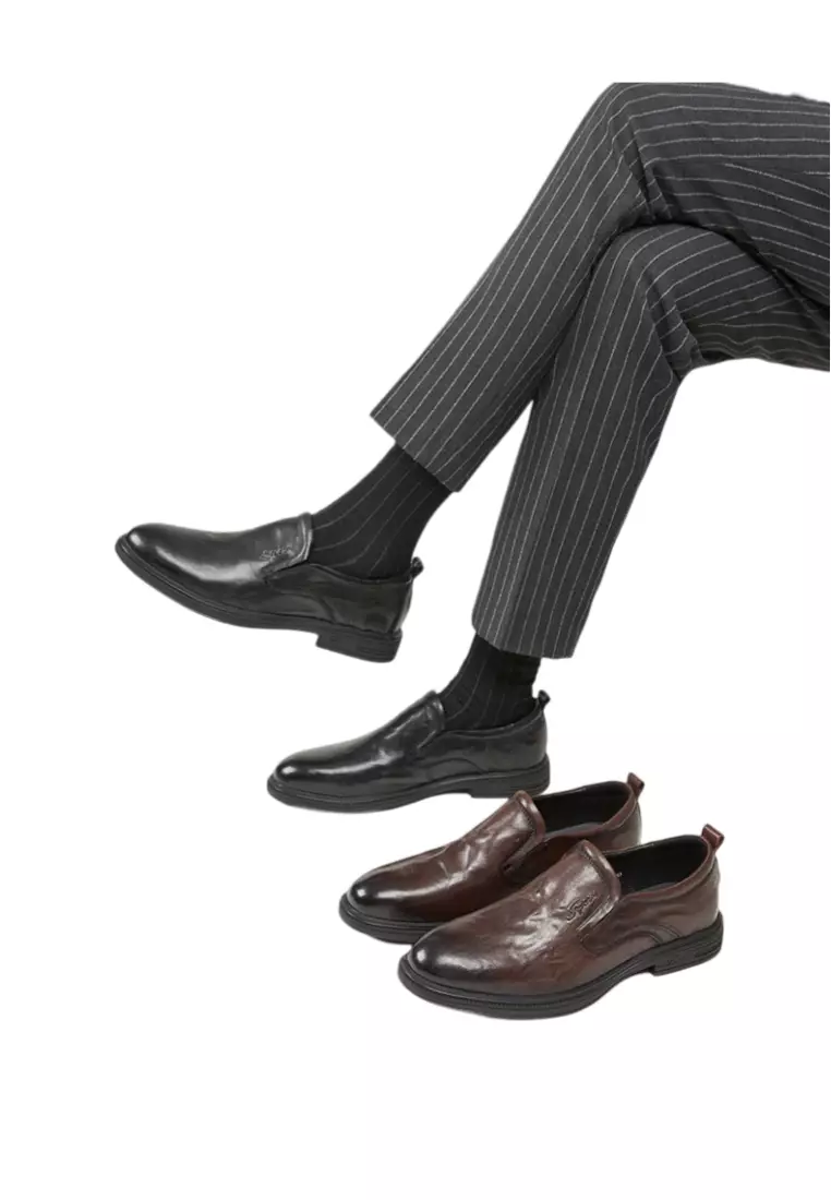 Soft-Soled Non-slip British Retro Business Formal Leather Shoes