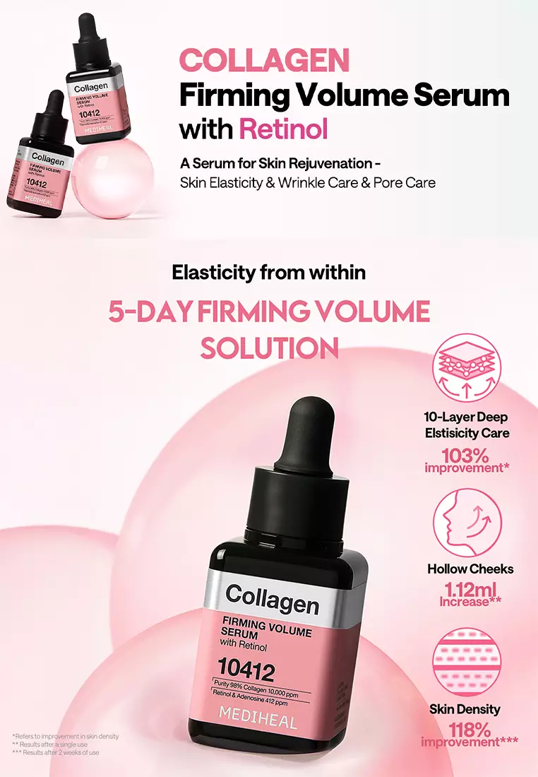 MEDIHEAL Collagen Firming Volume Serum with Retinol, 40ml, Firming Volume Lifting and Hydrating