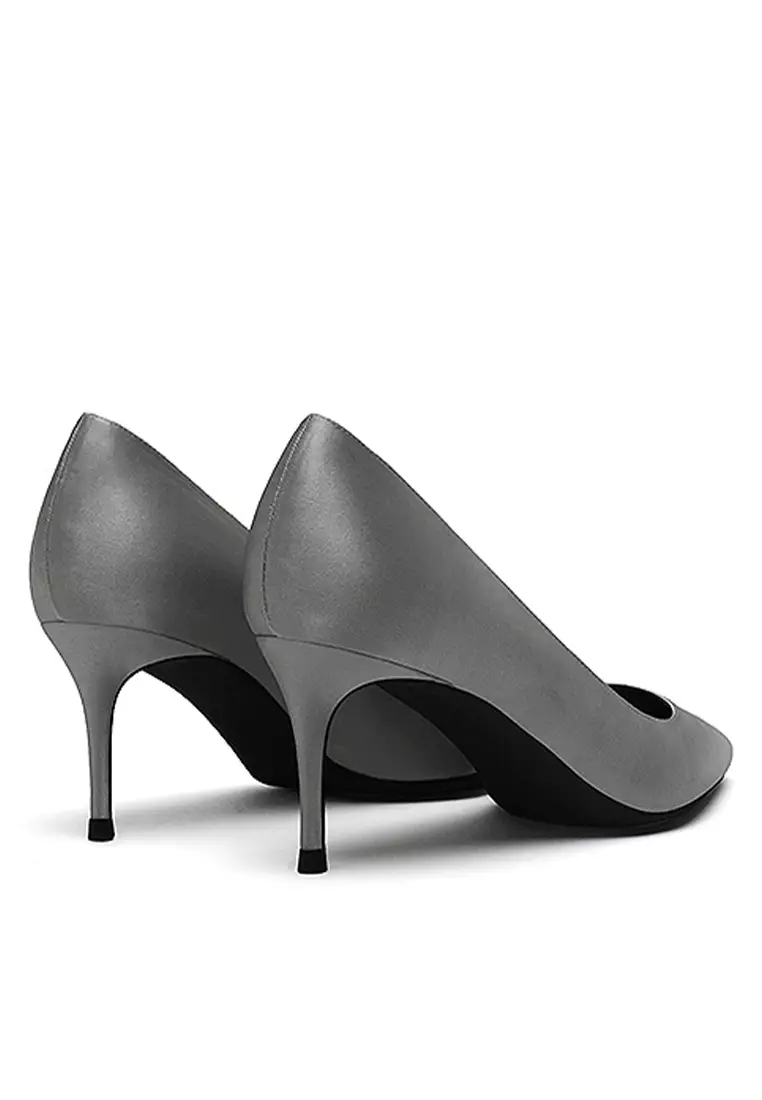 6CM Silk Fabrics Pointed High Heel Shoes HZL163