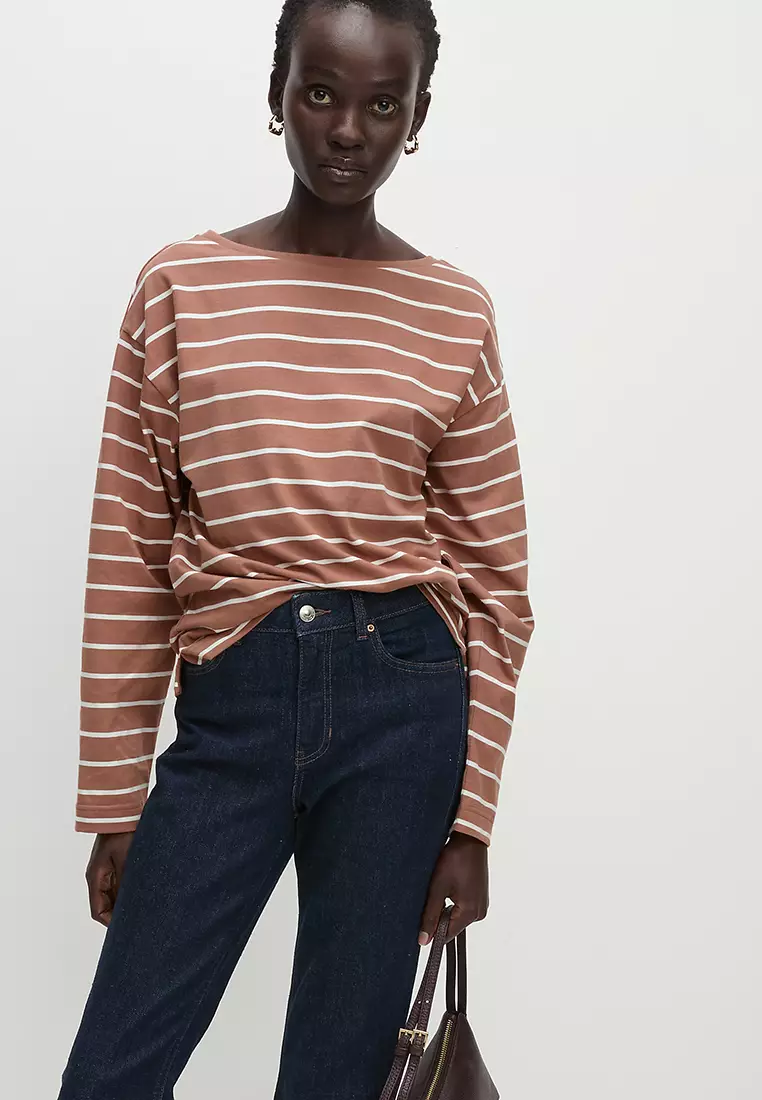 Pure Cotton Oversized Striped Top