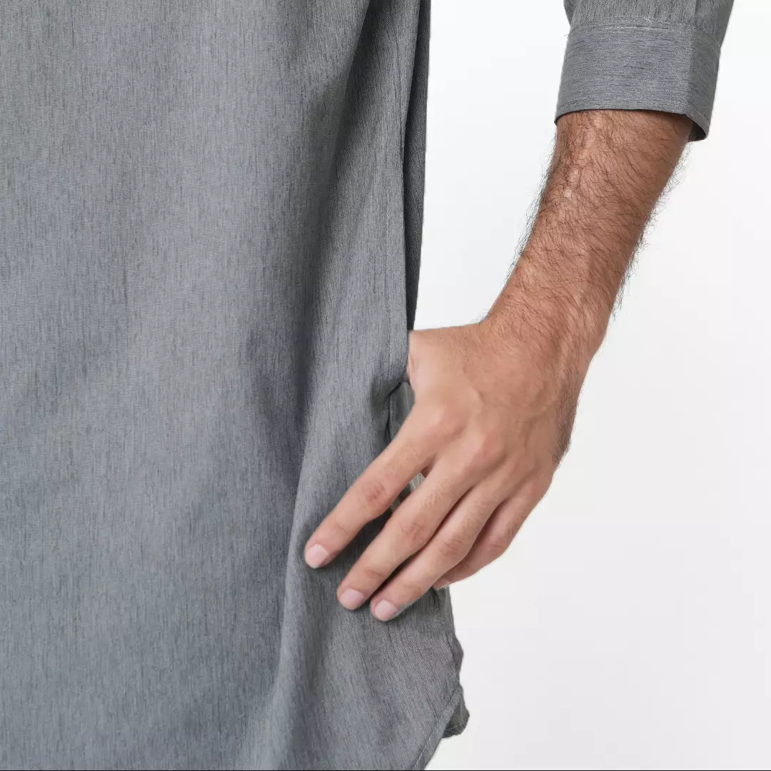 Casella Baju Koko Kurta Lengan ¾ Premium Quality 5002 Grey