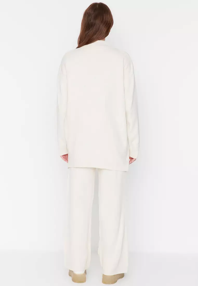 Mock Neck Knitwear Set