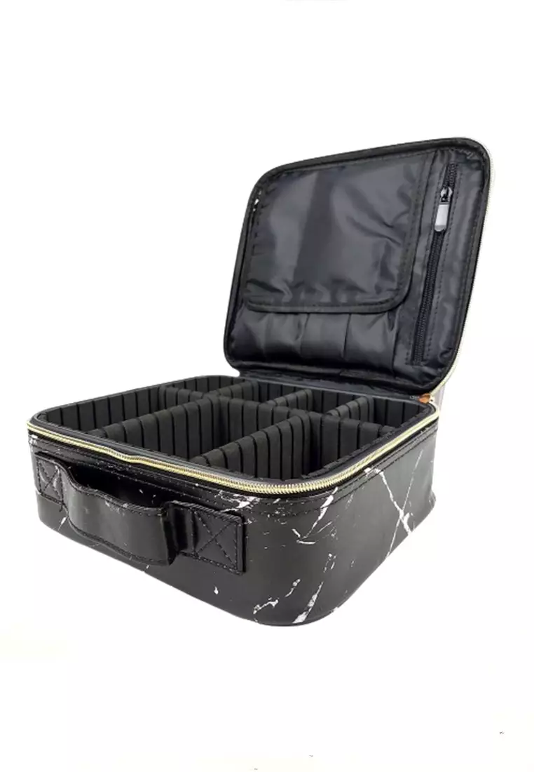 Elmar Tas Koper Make Up Wanita Travel Cosmetic Big Capacity Waterproof Material Nylon ORIGINAL - Black