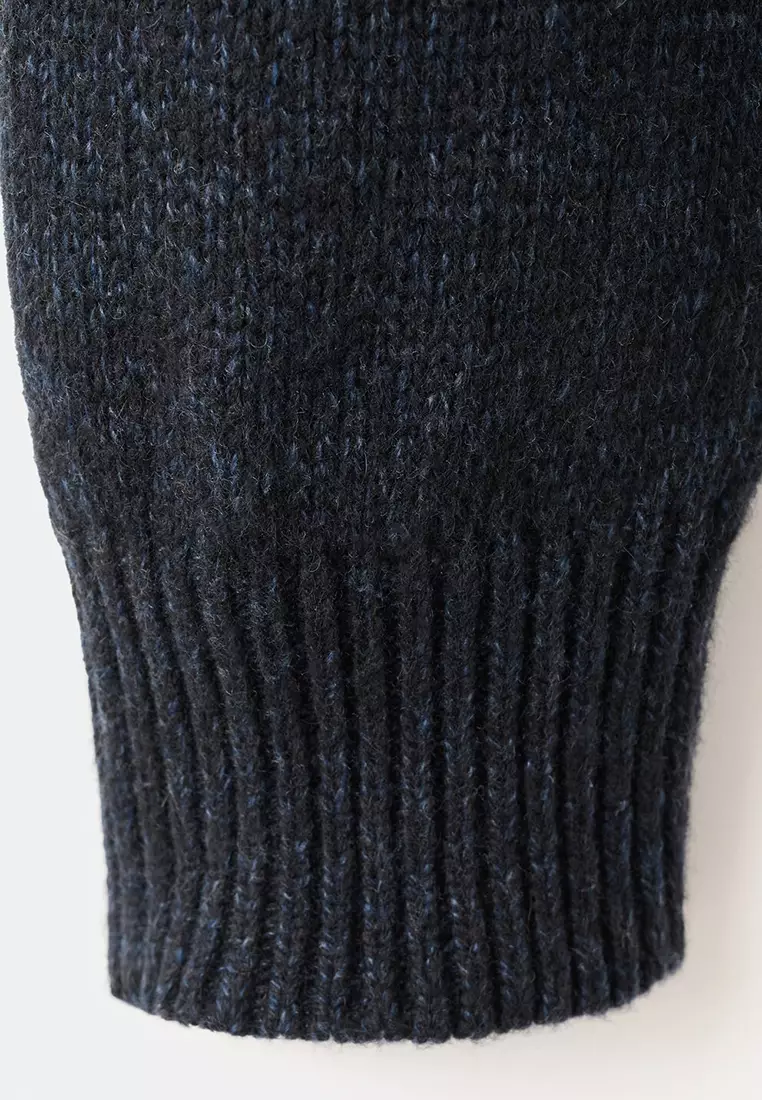 Structured Wool-Blend Knitted Sweater