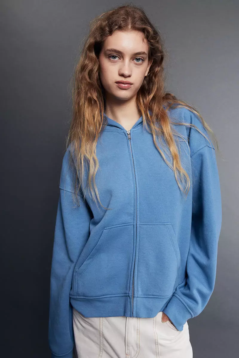 Buy H&M Oversized zip-through hoodie Online