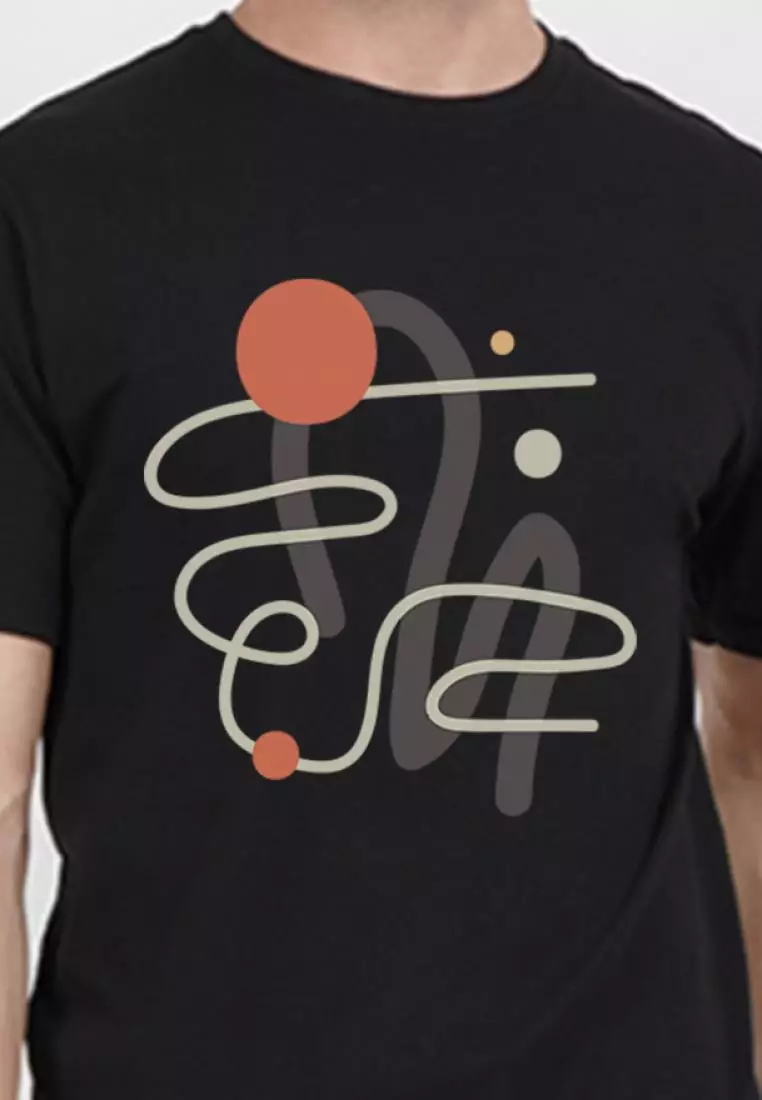 Inner Joy Grpahic Black Cotton Short Sleeve Regular Fit Tee