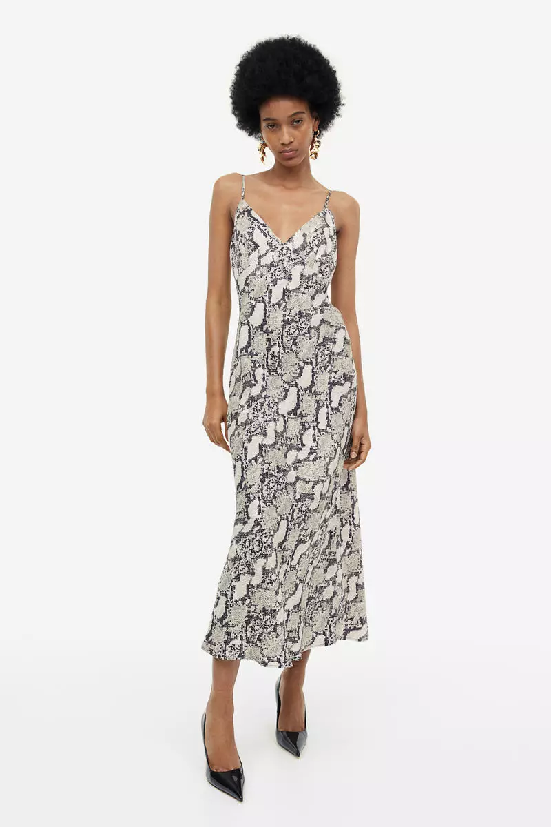 H&m leopard outlet slip dress