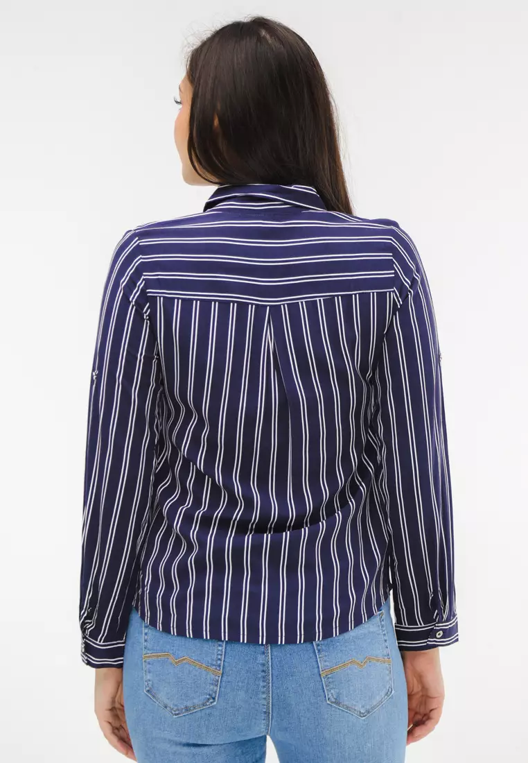 Woven Printed Rayon Long Sleeves Blouse