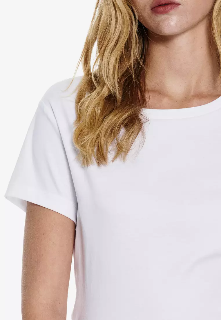 White U-neck T-SHIRT