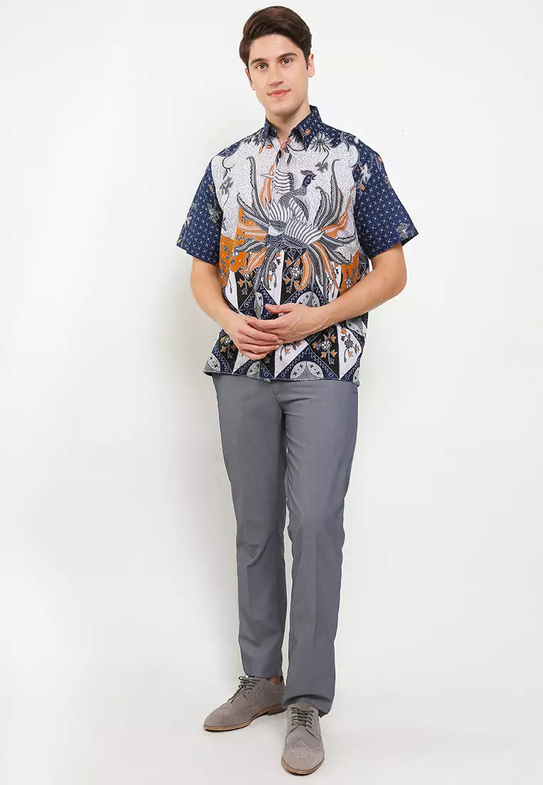 Phineas Kemeja Batik Premium Pria Casual Modern Lengan Pendek