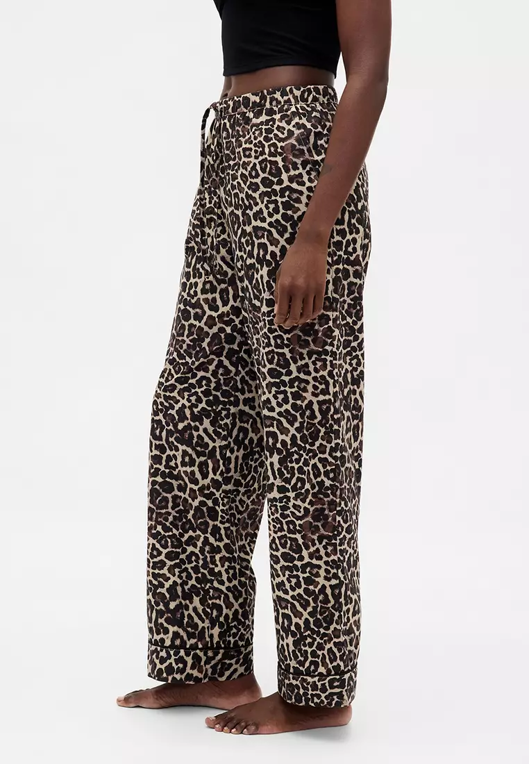 Leopard Poplin Pyjama Pants