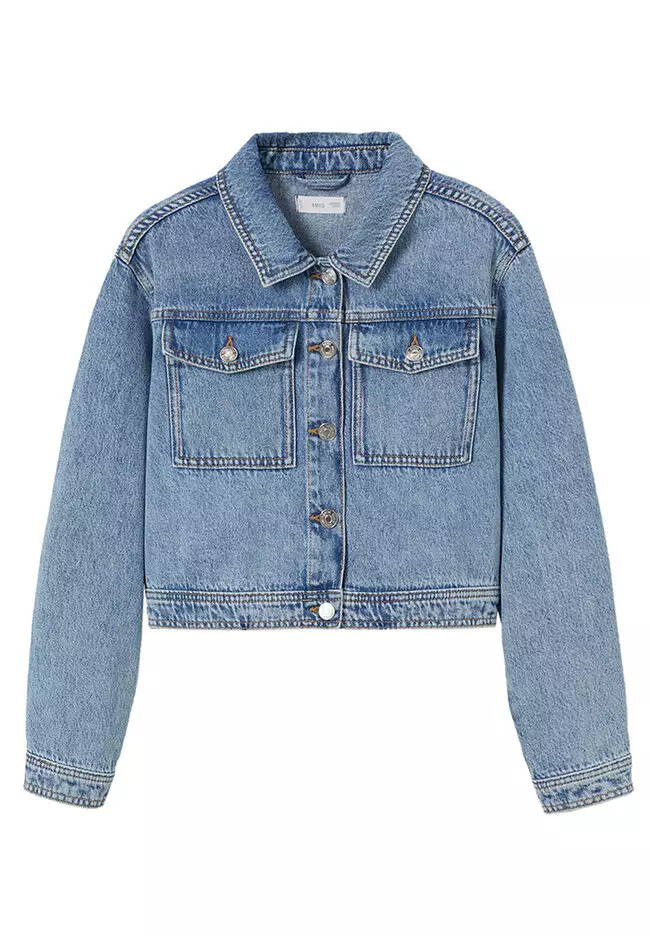 Cropped denim jacket clearance kids