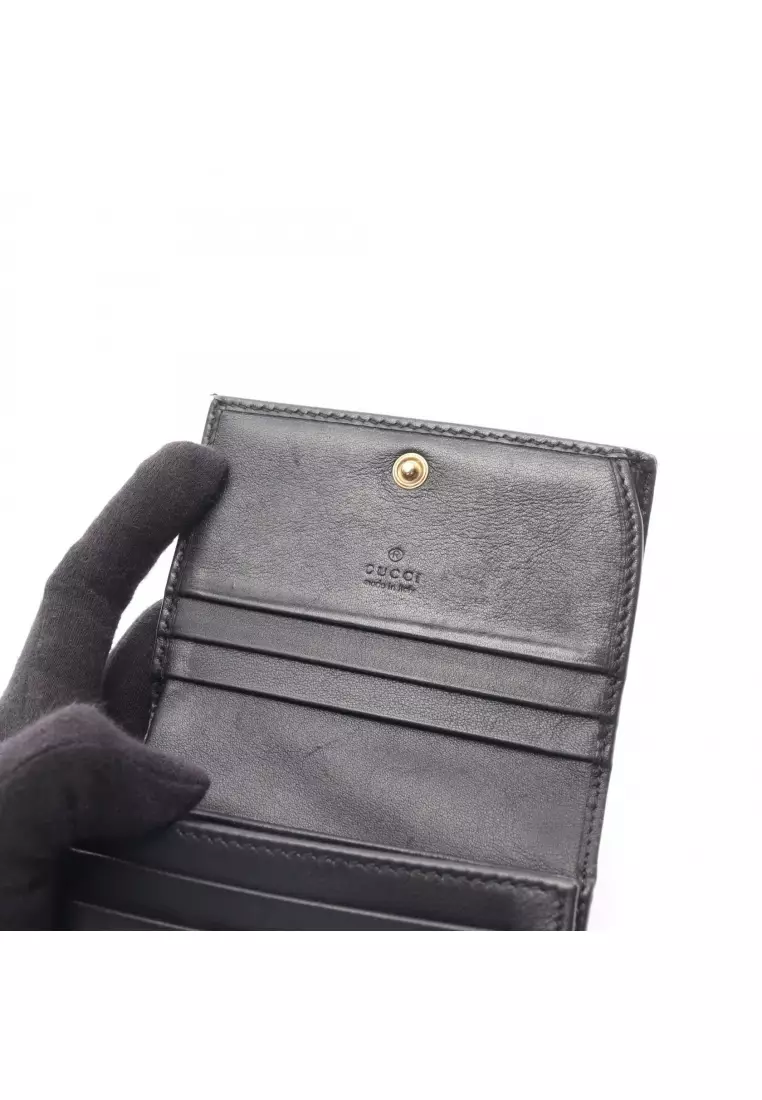 Pre-Loved Gucci GG Marmont Bi-fold wallet leather black