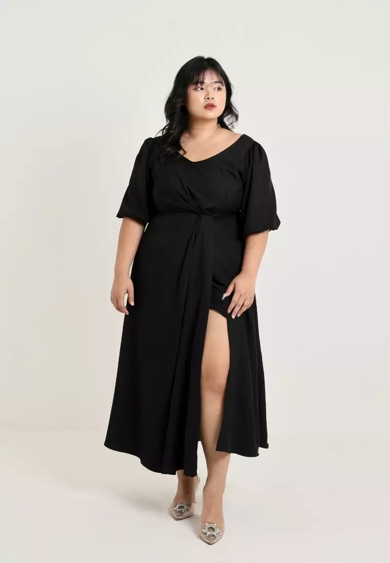 Plus Size Party Dress Arielle Black