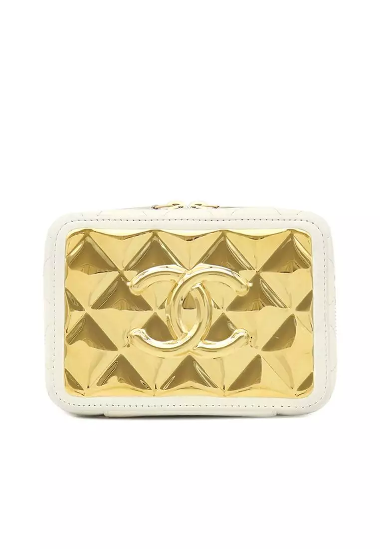 Chanel Pre-Loved Chanel Mini Cc Quilted Lambskin And Golden Plate