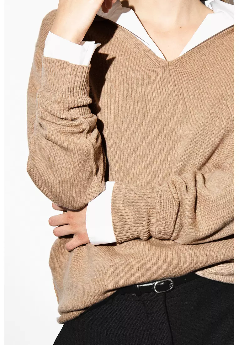 MERINO WOOL POLO JUMPER