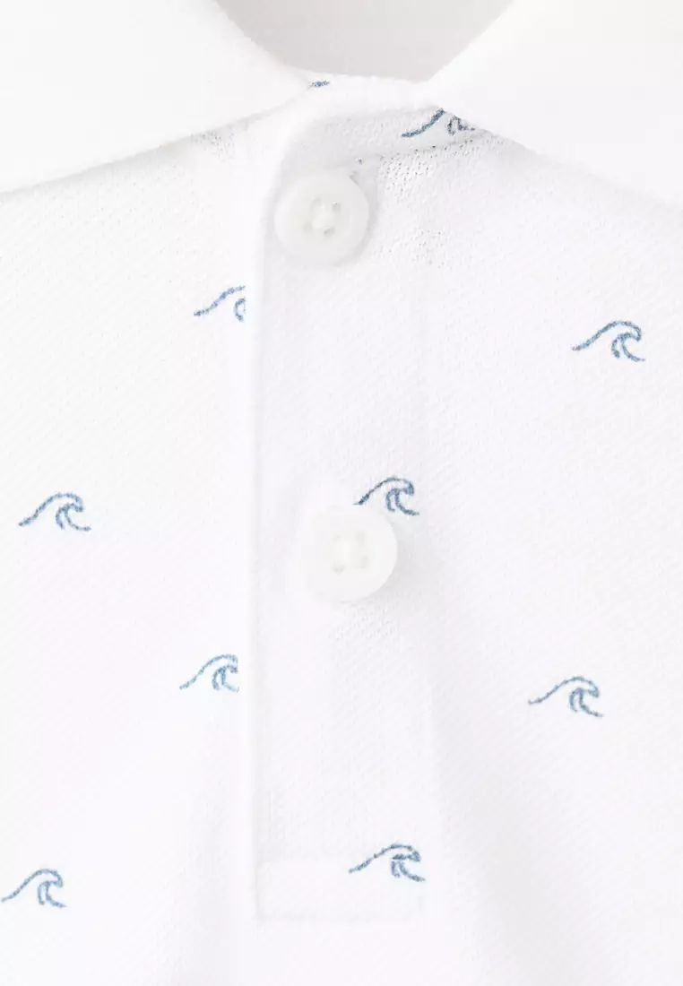 Printed Cotton Polo Shirt