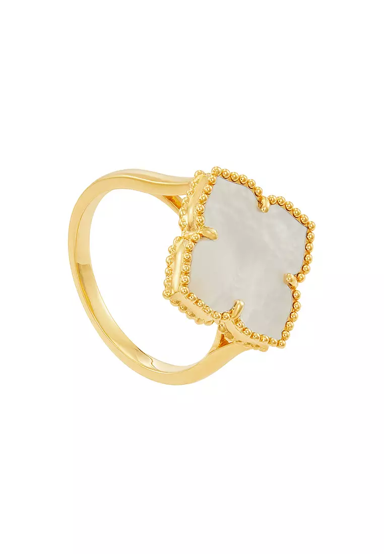 HABIB AL-ZAHRA | Mother of Pearl Ring in 750/18K Yellow Gold 270901124(YG)-MOP