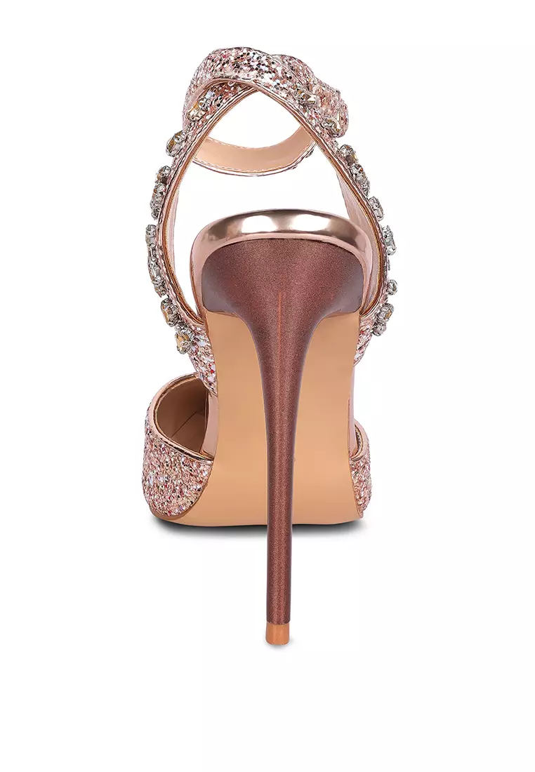 Glitter rose clearance gold sandals