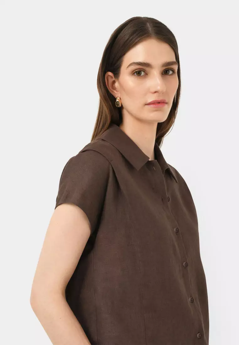 Ami Linen Collar Shirt