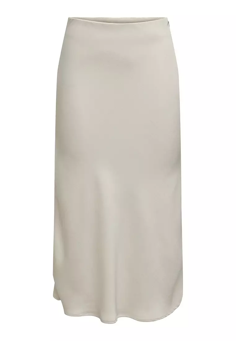 Midi Skirt White Skort High Waisted White Maxi Skirt High Rise Bodycon Textured Jersey Ally Fashion