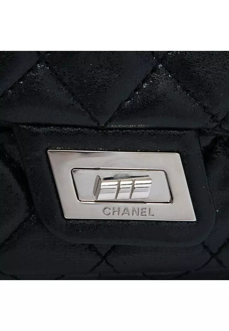 Pre-Loved Chanel Glazed Calfskin Reissue 2.55 Clutch With Chain