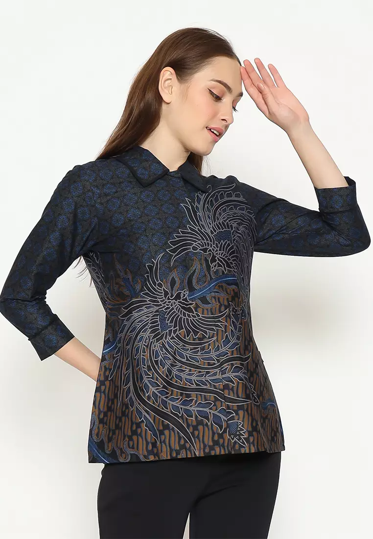 Hadinata Batik Wanita Superfine Blouse Lavanya Luvan