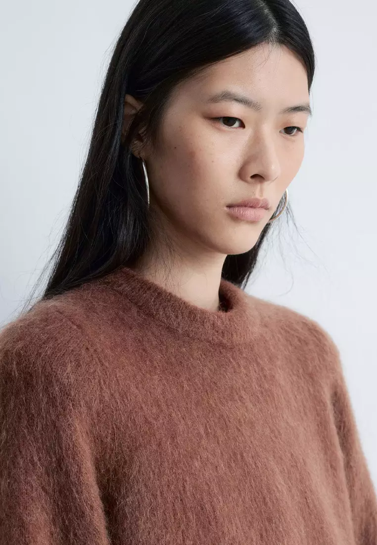Mohair-Blend Knitted Top