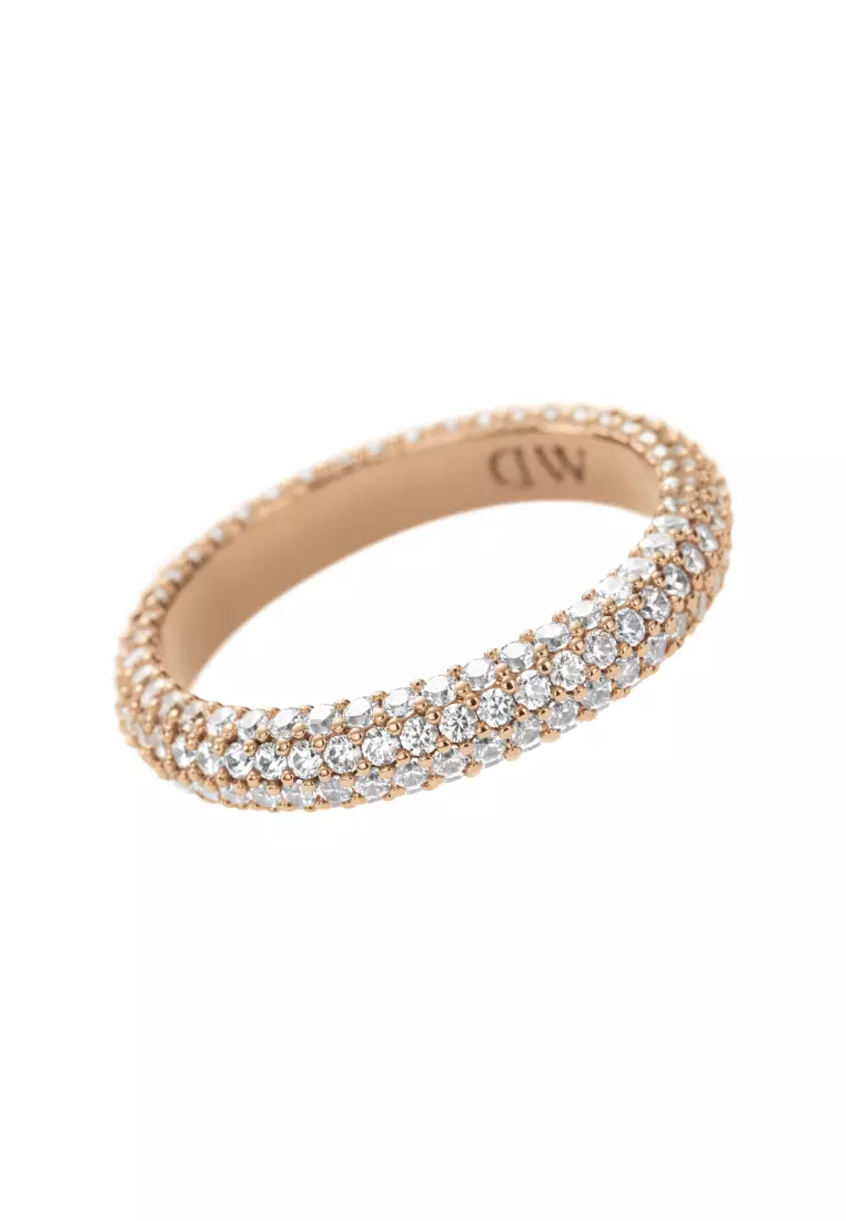Pavé Crystal Ring Rose Gold Fashion Ring for women and men - Stainless Steel & Crystal - DW Official Jewelry - Authentic