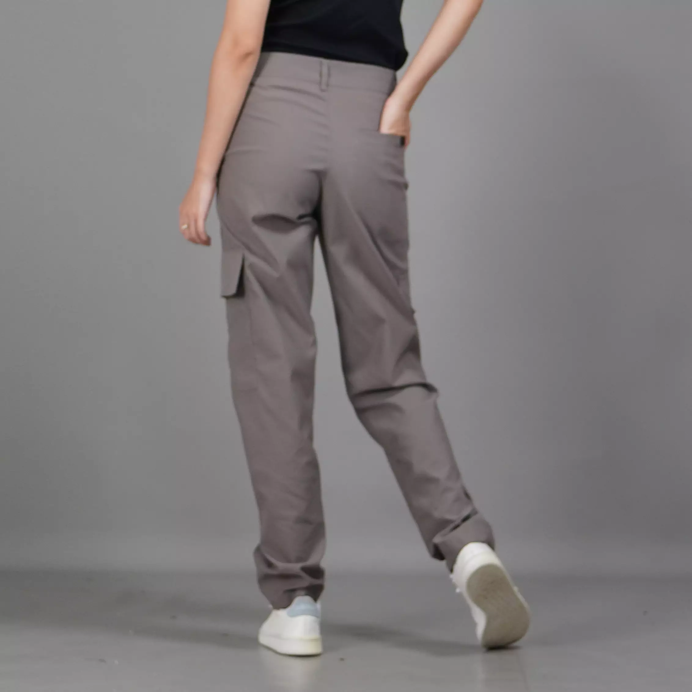  RAYSA Celana Cargo Wanita Cargo Pants Wanita - ABU MUDA