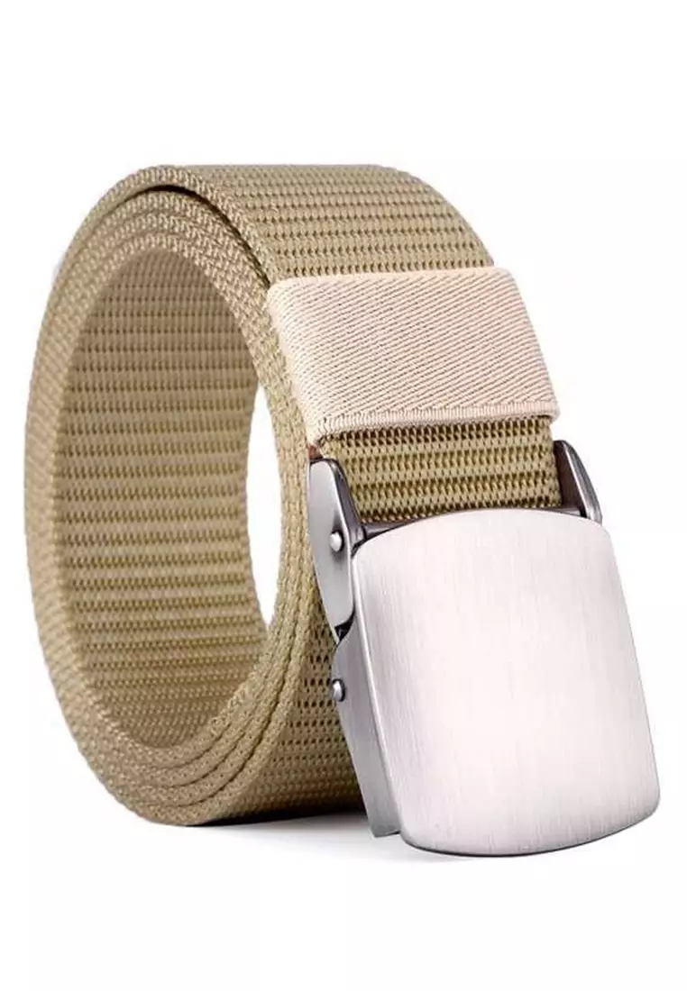 Joseph Belt Tali Ikat Pinggang Pria Material Canvas Comfortable Buckle ORIGINAL - Light Brown